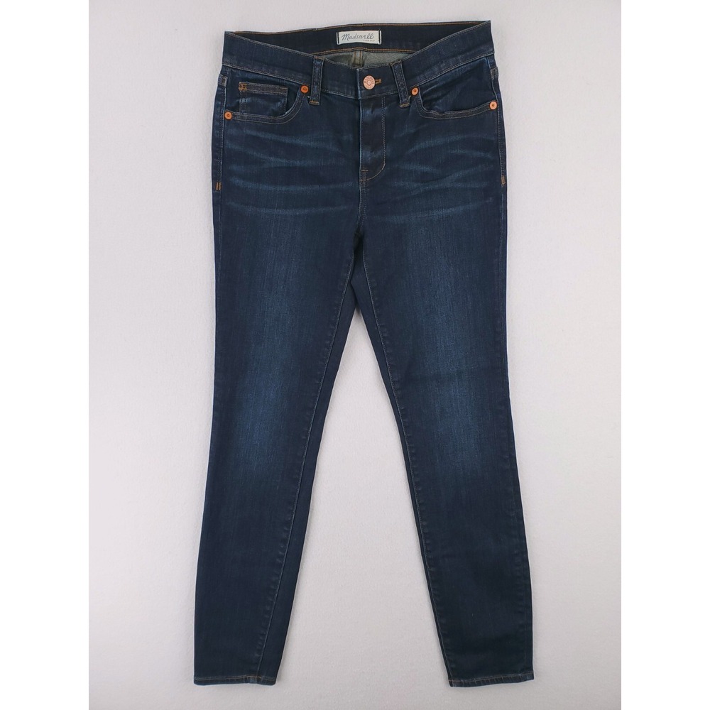 Madewell Jeans Womens 27 Skinny Skinny Dark Wash Y2K Whiskering Low Rise Stretch